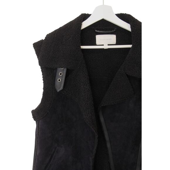 Brochu Walker Loredo Vest Faux Suede Shearling Black Onyx Sleeveless Small - Picture 6 of 9